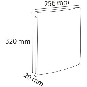 Exacompta, dorso del raccoglitore ad anelli 20 mm A4 nero