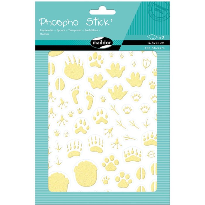 Fosfo Stick, Confezione 2 sh 14,8x21cm, Zampe - Giallo