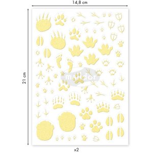 Fosfo Stick, Confezione 2 sh 14,8x21cm, Zampe - Giallo