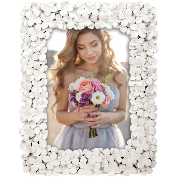 Cornice per ritratti FLOWERS bianca 20x25 cm