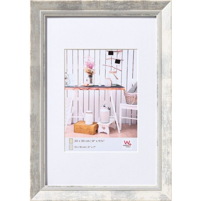 Walther Cornice Chalet bianco 10x15 cm con passepartout 7x10 cm