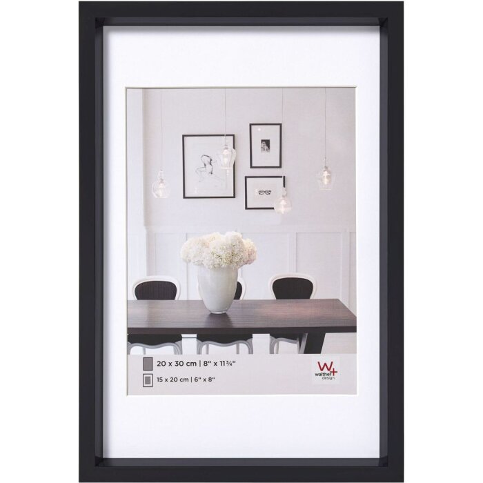 Walther Telaio in plastica stile acciaio 13x18 cm nero
