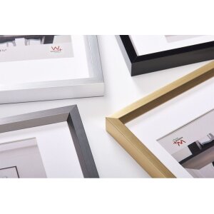 Walther Telaio in plastica stile acciaio 13x18 cm nero