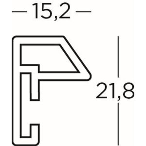 Walther Telaio in plastica stile acciaio 13x18 cm nero