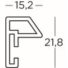 Walther Telaio in plastica stile acciaio 13x18 cm nero