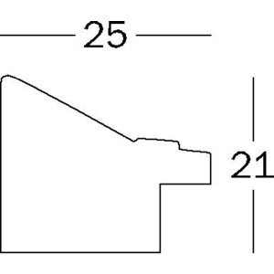 Walther Cornice per quadri Chalet blu 18x24 cm con passepartout 13x18 cm