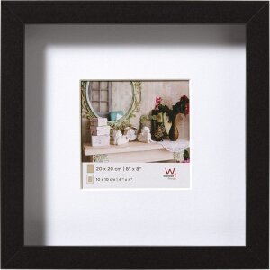 Walther 3D Cornice in legno Stoccolma nera 20x20 cm con...