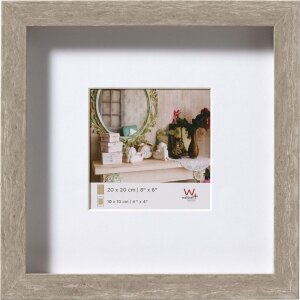 Walther telaio di legno 3d Stoccolma grigio 20x20 cm