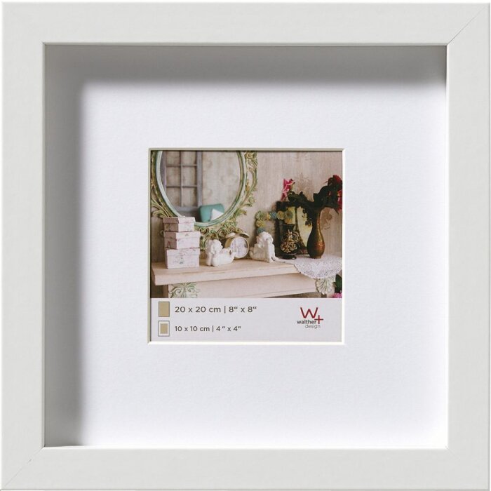 Walther 3D Cornice in legno Stoccolma bianco 20x20 cm