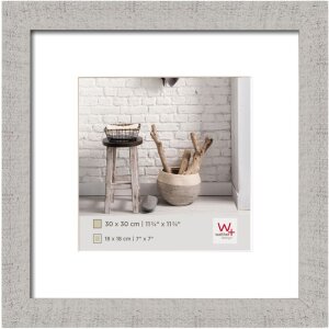 HOME Cornice in legno 30x30 cm grigio chiaro