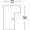 Walther 3D Cornice in legno Stoccolma nero 30x30 cm