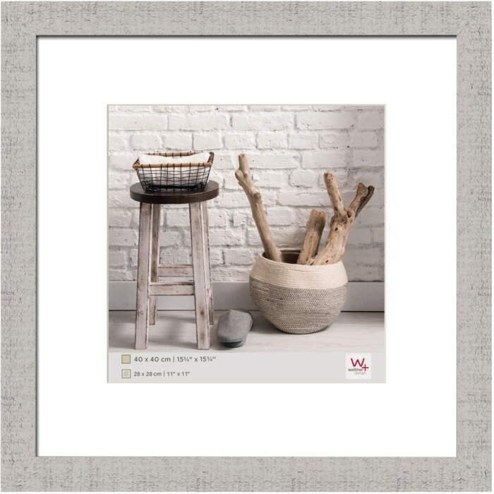 40x40 cm home cornice di legno grigio chiaro