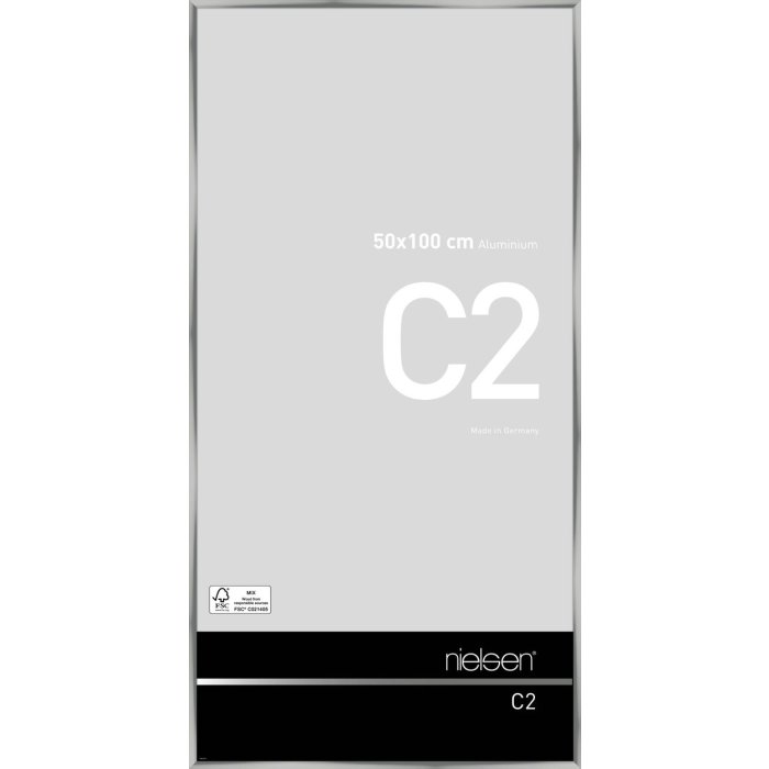Telaio in alluminio C2 argento 50x100 cm