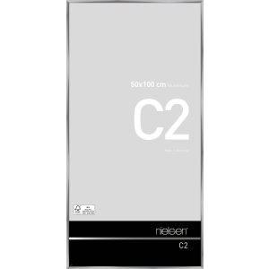 Telaio in alluminio C2 argento 50x100 cm