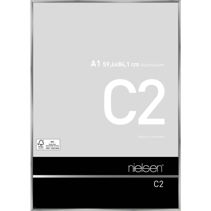 Telaio in alluminio C2 argento 60x84 cm