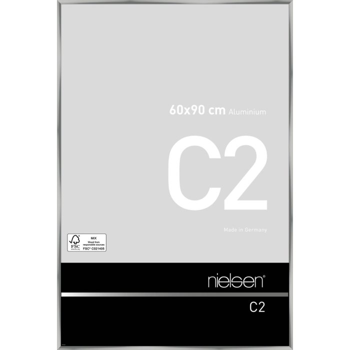 Telaio in alluminio C2 argento 60x90 cm