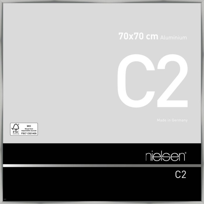 Telaio in alluminio C2 argento 70x70 cm