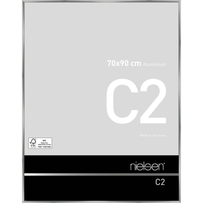 Telaio in alluminio C2 argento 70x90 cm