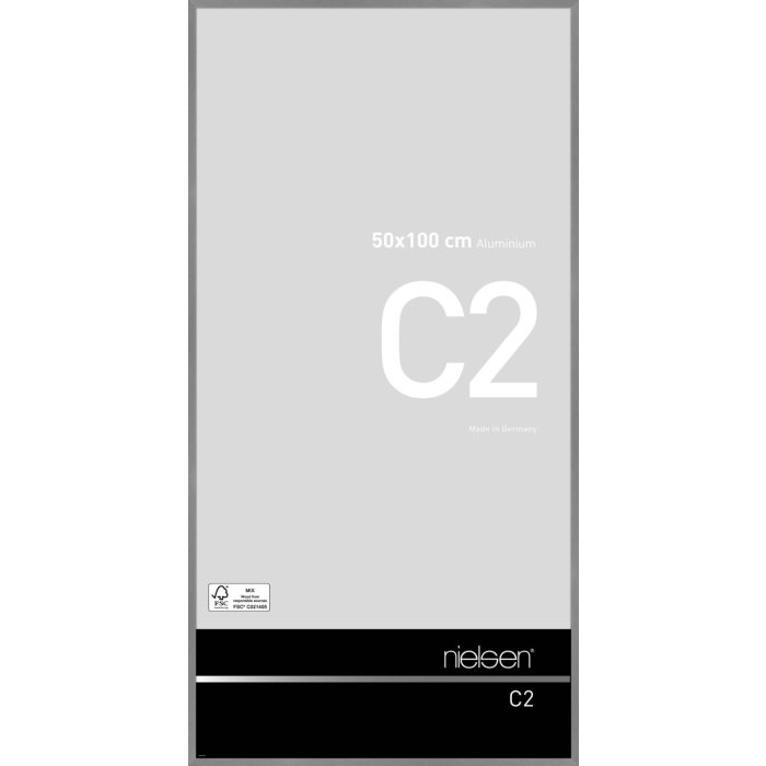 Struttura in alluminio C2 grigio opaco 50x100 cm