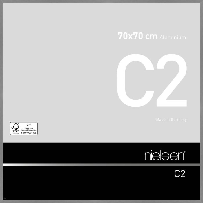 Telaio in alluminio C2 grigio testurizzato opaco 70x70 cm