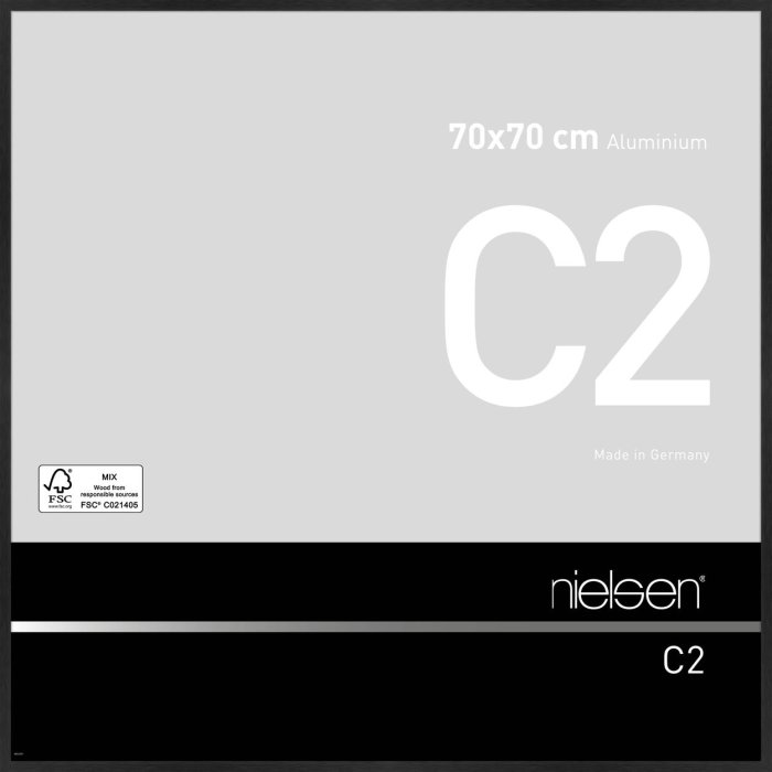 Telaio in alluminio C2 nero opaco 70x70 cm
