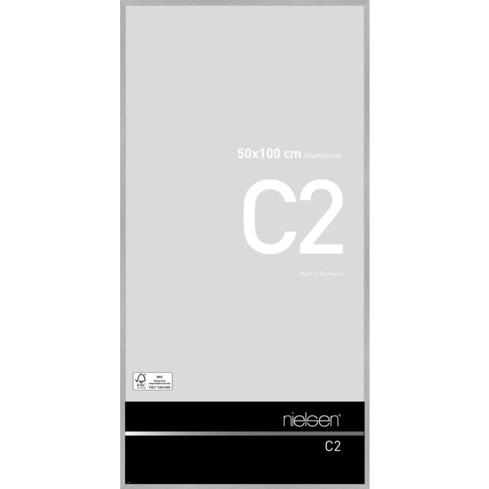 Telaio in alluminio C2 struttura argento opaco 50x100 cm