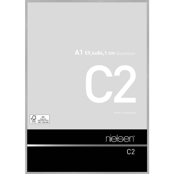 Telaio in alluminio C2 struttura argento opaco 60x84 cm