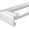 Telaio in alluminio C2 struttura argento opaco 60x90 cm