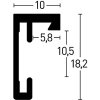 Telaio in alluminio C2 struttura argento opaco 60x90 cm