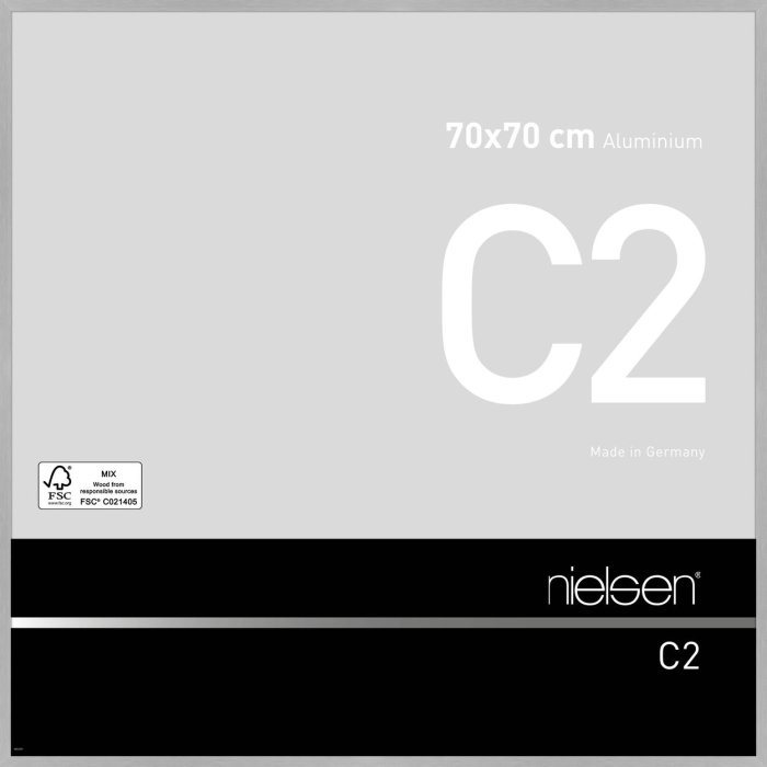 Telaio in alluminio C2 struttura argento opaco 70x70 cm