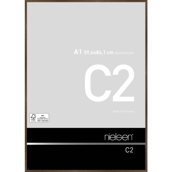 Telaio in alluminio C2 struttura noce opaco 60x84 cm