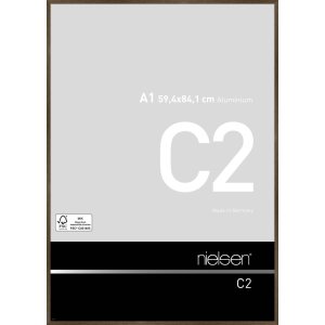 Telaio in alluminio C2 struttura noce opaco 60x84 cm