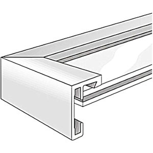 Telaio in alluminio C2 struttura noce opaco 60x84 cm