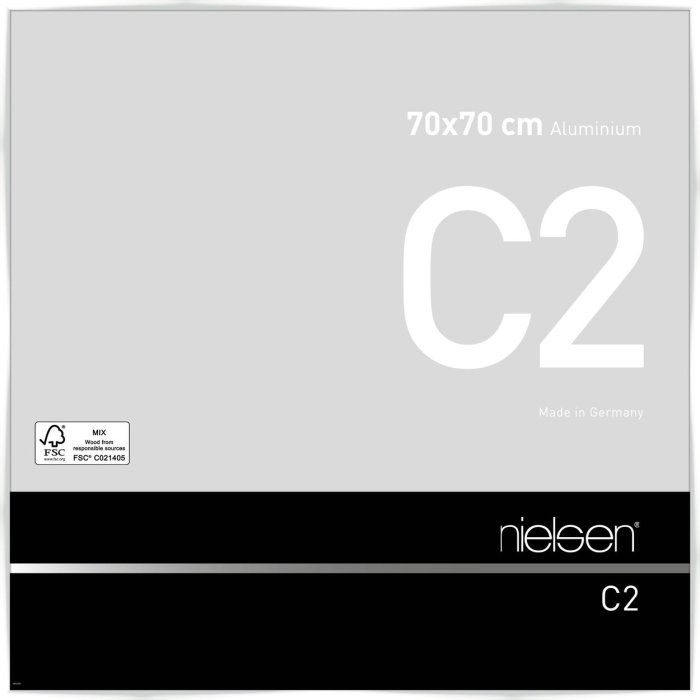 Telaio in alluminio C2 bianco lucido 70x70 cm