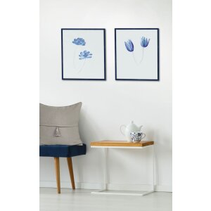 Zoom Cornice in legno 20x20 cm blu scuro