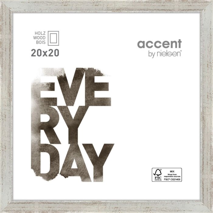 Cornice Nielsen in legno Zoom 20x20 cm argento