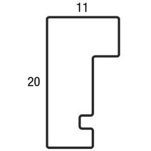Henzo Viola Cornice in legno con passepartout da 10x15 cm a 50x70 cm