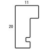 Henzo Viola Cornice in legno con passepartout da 10x15 cm a 50x70 cm