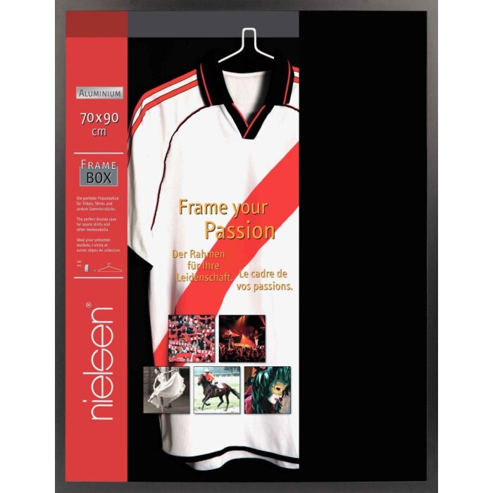 Nielsen T-Shirt Frame 70x90 cm vetro float nero anodizzato