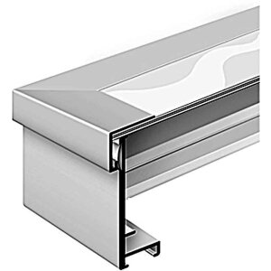Telaio maglietta 70x90 cm vetro acrilico nero anodizzato