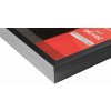 Telaio maglietta 70x90 cm vetro acrilico nero anodizzato