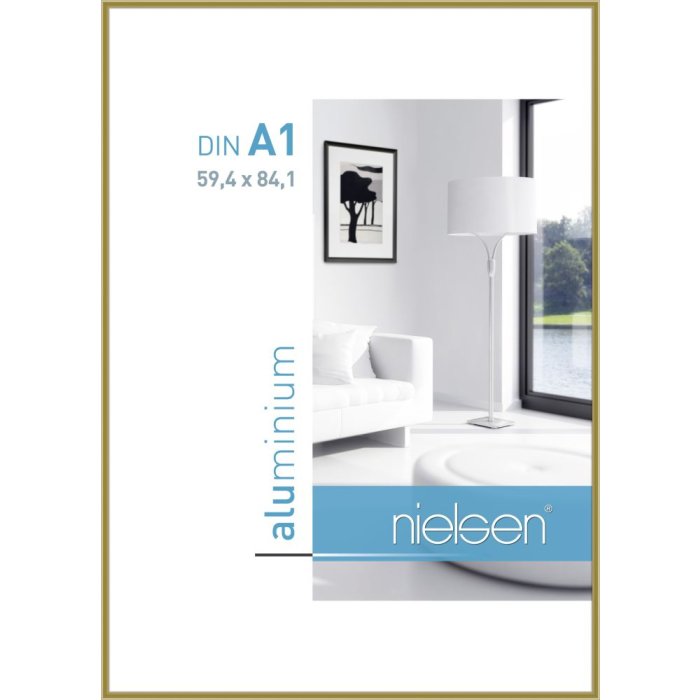 Telaio Nielsen in alluminio Classic oro 60x84 cm DIN A1