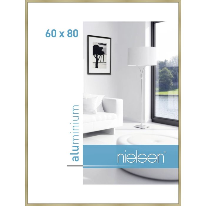 Telaio Nielsen in alluminio Classic oro opaco 60x80 cm