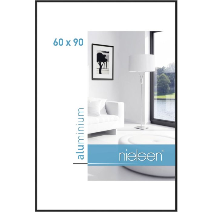 Telaio Nielsen in alluminio Classic anodizzato nero 60x90 cm