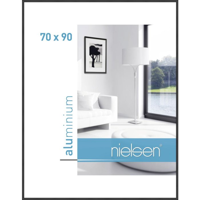 Telaio Nielsen in alluminio Classic nero opaco 70x90 cm