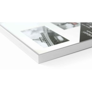 Cornice in alluminio Gallery Junior argento 4 foto 10x15 cm