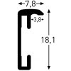 Cornice per quadri in alluminio, 40x60 cm, mercurio perlato