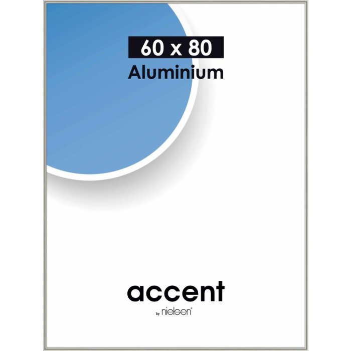 Cornice per quadri in alluminio Accent, 60x80 cm, Perla Mercury