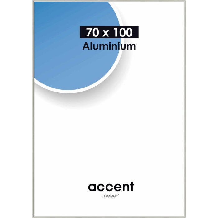 Cornice per quadri in alluminio Accent, 70x100 cm, Perla Mercury
