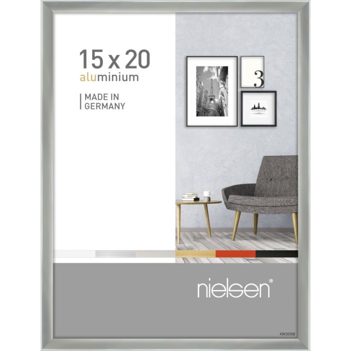 Cornice Nielsen in alluminio Pixel 15x20 cm argento lucido